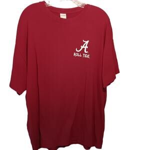 Gently Used Alabama Roll Tide Gildan Crimson Cotton T-Shirt XL